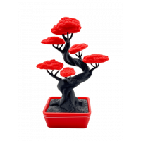 Декоративний 3D бонсай (чорно-червоний)