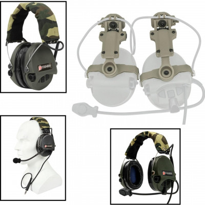 Кріплення для Навушників "Чебурашка" / Адаптер на шолом для навушників "Impact" / EArmor / Walker`s - тип рейок ARC або Wendy LOK (ЧОРНИЙ АБО ПІСОЧНИЙ КОЛЬОРИ!)