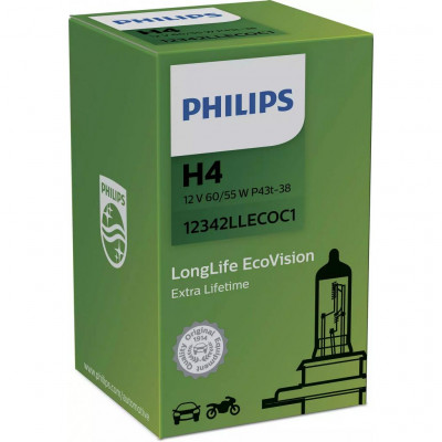 Автолампа Philips галогенова 60/55W (12342 LLECO C1)