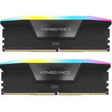 Модуль пам'яті для комп'ютера DDR5 32GB (2x16GB) 6000 MHz Vengeance RGB Black Corsair (CMH32GX5M2B6000C30)