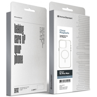 Чохол до мобільного телефона Armorstandart Clear Magsafe Apple iPhone 15 Pro Max Tansparent (ARM71052)