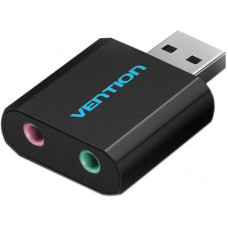Звукова плата Vention Audio USB 2х3,5mm jack Metal (VAB-S17-B)