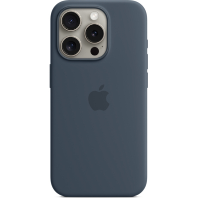 Чохол до мобільного телефона Apple iPhone 15 Pro Silicone Case with MagSafe Storm Blue (MT1D3ZM/A)