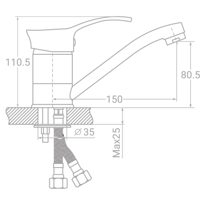 Змішувач TAU SE-2B145C