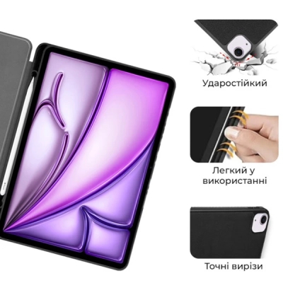Чохол до планшета AirOn Premium SOFT iPad Air 13 2024 + Film Black (4822352781130)