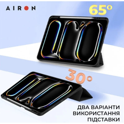 Чохол до планшета AirOn Premium SOFT iPad Pro 11 2024 + Film Black (4822352781128)