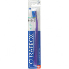 Зубна щітка Curaprox CS 5460 Ortho Ultra Soft Ультрам'яка ортодонтична Фіолетова із синьою щетиною (CS 5460 Ortho-11)