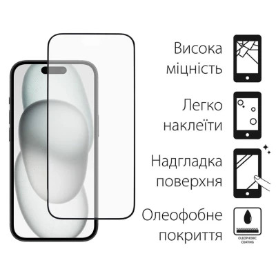 Чохол до мобільного телефона Dengos iPhone 15 Pro Case + Glass (Purple) (DG-KM-81)