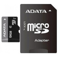 Карта пам'яті ADATA 64GB microSD class 10 UHS-I (AUSDX64GUICL10-RA1)