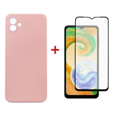 Чохол до мобільного телефона Dengos Samsung Galaxy A04 Case + Glass (Pink) (DG-KM-74)
