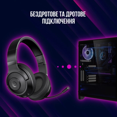 Навушники Lorgar Noah 500 Wireless Gaming Black (LRG-GHS500)