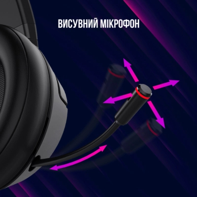 Навушники Lorgar Noah 500 Wireless Gaming Black (LRG-GHS500)