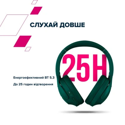 Навушники Canyon OnRiff 10 ANC Bluetooth Green (CNS-CBTHS10GN)