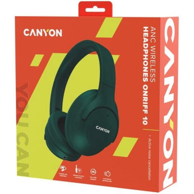 Навушники Canyon OnRiff 10 ANC Bluetooth Green (CNS-CBTHS10GN)