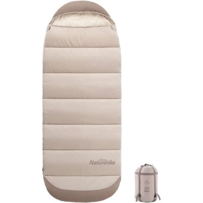 Спальний мішок Naturehike з капюшоном B400 NH21MSD11 Beige (6927595788301)