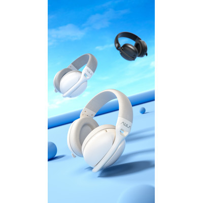 Навушники Aula S6 - 3 in 1 Wired/2.4G Wireless/Bluetooth White (6948391235561)