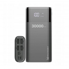 Батарея універсальна Wozinsky 30000mAh, 4*USB, with LCD display, 2A, black (5907769300349)