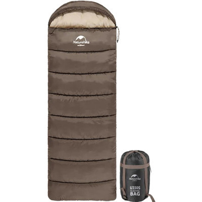 Спальний мішок Naturehike U150 NH20MSD07 Brown Left (6927595764381-L)