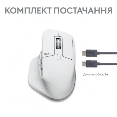 Мишка Logitech MX Master 3S For Mac Performance Wireless Pale Grey (910-006572)