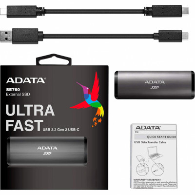 Накопичувач SSD USB 3.2 2TB ADATA (ASE760-2TU32G2-CBK)