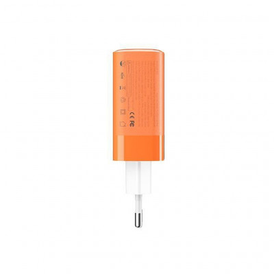 Зарядний пристрій Proda AZEADA Seagulls AZ-19 GaN5 65W USB-A (QC4.0) USB-C (PD3.0) orange (AZ-19-OR)