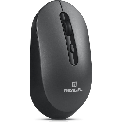 Мишка REAL-EL RM-470W Wireless/Bluetooth Dark Gray (EL123200049)