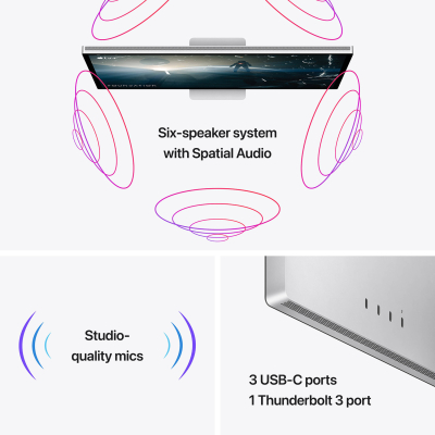 Монітор Apple Studio Display - Standard Glass - Tilt- and Height-Adj (MK0Q3GU/A)