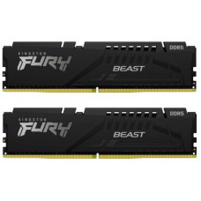 Модуль пам'яті для комп'ютера DDR5 16GB (2x8GB) 5200 MHz Beast Black Kingston Fury (ex.HyperX) (KF552C36BBEK2-16)
