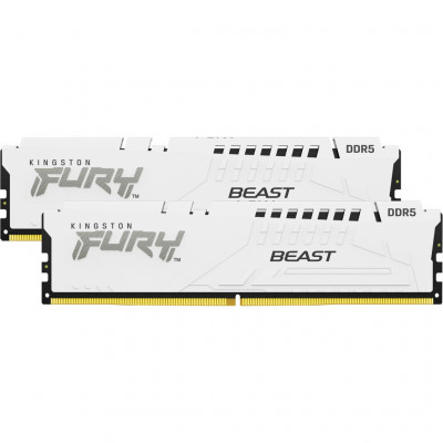 Модуль пам'яті для комп'ютера DDR5 32GB (2x16GB) 5600 MHz Beast White Kingston Fury (ex.HyperX) (KF556C36BWEK2-32)