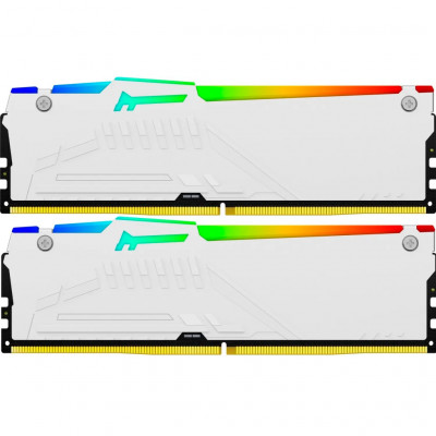 Модуль пам'яті для комп'ютера DDR5 32GB (2x16GB) 6000 MHz Beast White RGB Kingston Fury (ex.HyperX) (KF560C36BWEAK2-32)