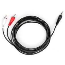 Кабель мультимедійний Jack 3.5mm M to 2xRCA 3 m Vinga (VCPDCJ35MRCA23BK)