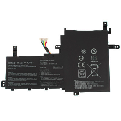 Акумулятор до ноутбука Asus X531 B31N1842, 3653mAh (42Wh), 3cell, 11.52V, Li-Pol AlSoft (A47863)