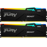 Модуль пам'яті для комп'ютера DDR5 64GB (2x32GB) 5600 MHz Beast RGB Kingston Fury (ex.HyperX) (KF556C36BBEAK2-64)