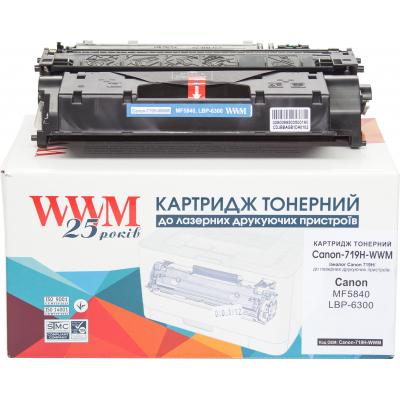 Тонер-картридж WWM Canon MF5840, LBP-6300 Black (Canon-719H-WWM)