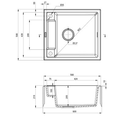 Мийка кухонна Deante Magnetic (ZRM T103)