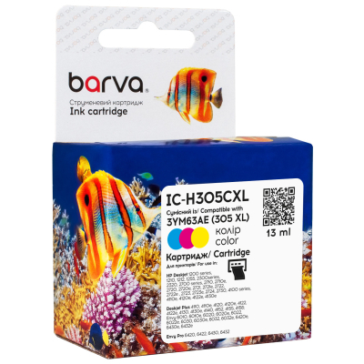 Картридж Barva HP 305XL color/3YM63AE, 13 мл (IC-H305CXL)