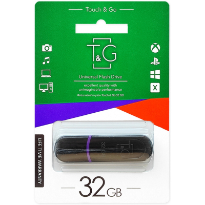 USB флеш накопичувач T&G 32GB 012 Classic Series Black USB 2.0 (TG012-32GBBK)