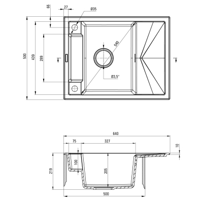 Мийка кухонна Deante Magnetic (ZRM A11A)