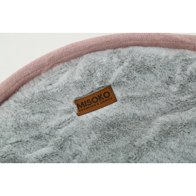 Лежак для тварин MISOKO&CO Pet bed round plush 45x45x22 см pink (HOOP31835)