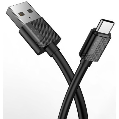 Дата кабель USB 2.0 AM to Type-C 1.2m Nets T-C801 Black T-Phox (T-C801 black)