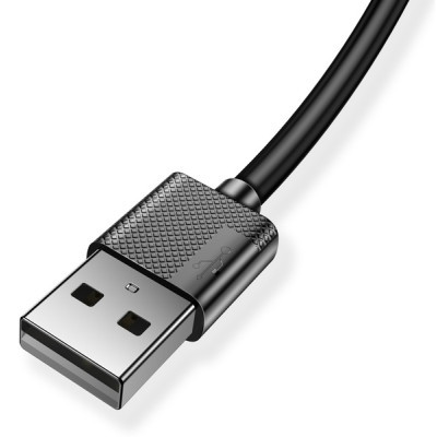 Дата кабель USB 2.0 AM to Type-C 1.2m Nets T-C801 Black T-Phox (T-C801 black)