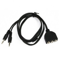 Кабель мультимедійний подовжувач Jack 3.5mm папа/ 3х3.5mm мама Cablexpert (CC-MIC-1)