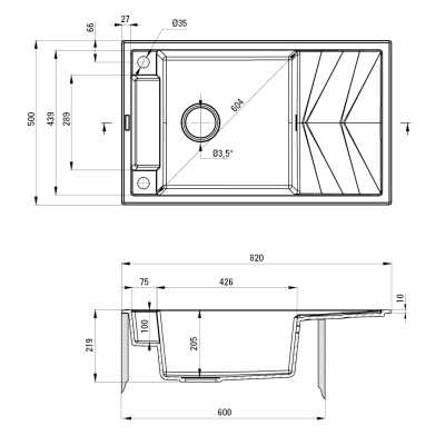 Мийка кухонна Deante Magnetic (ZRM A113)