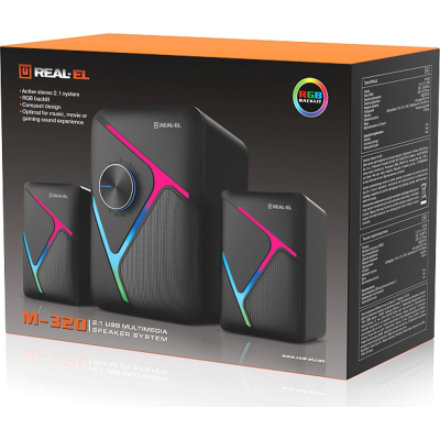 Акустична система REAL-EL M-320 Black (EL121300014)