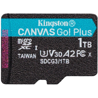 Карта пам'яті Kingston 1TB microSDXC class 10 UHS-I U3 A2 Canvas Go Plus (SDCG3/1TBSP)