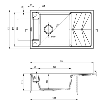 Мийка кухонна Deante Magnetic (ZRM T113)