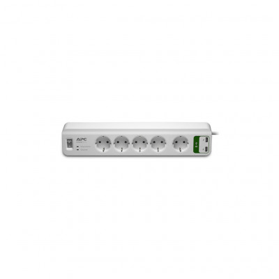 Мережевий фільтр живлення APC Essential SurgeArrest 5 outlets ++ 2 USB (5V, 2.4A) (PM5U-RS)