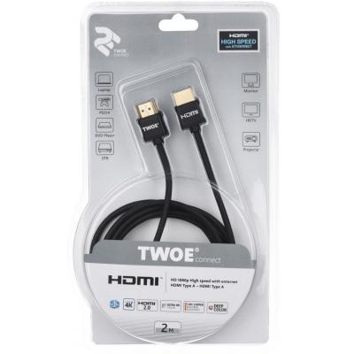 Кабель мультимедійний HDMI to HDMI 2.0m 2E (2EW-1119-2m)