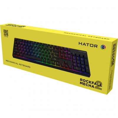 Клавіатура Hator Rockfall 2 Mecha Orange USB Black (HTK-710)