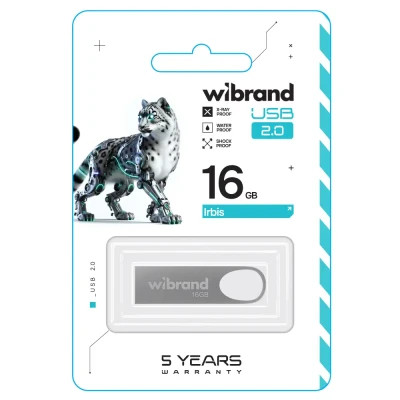 USB флеш накопичувач Wibrand 16GB Irbis Silver USB 2.0 (WI2.0/IR16U3S)